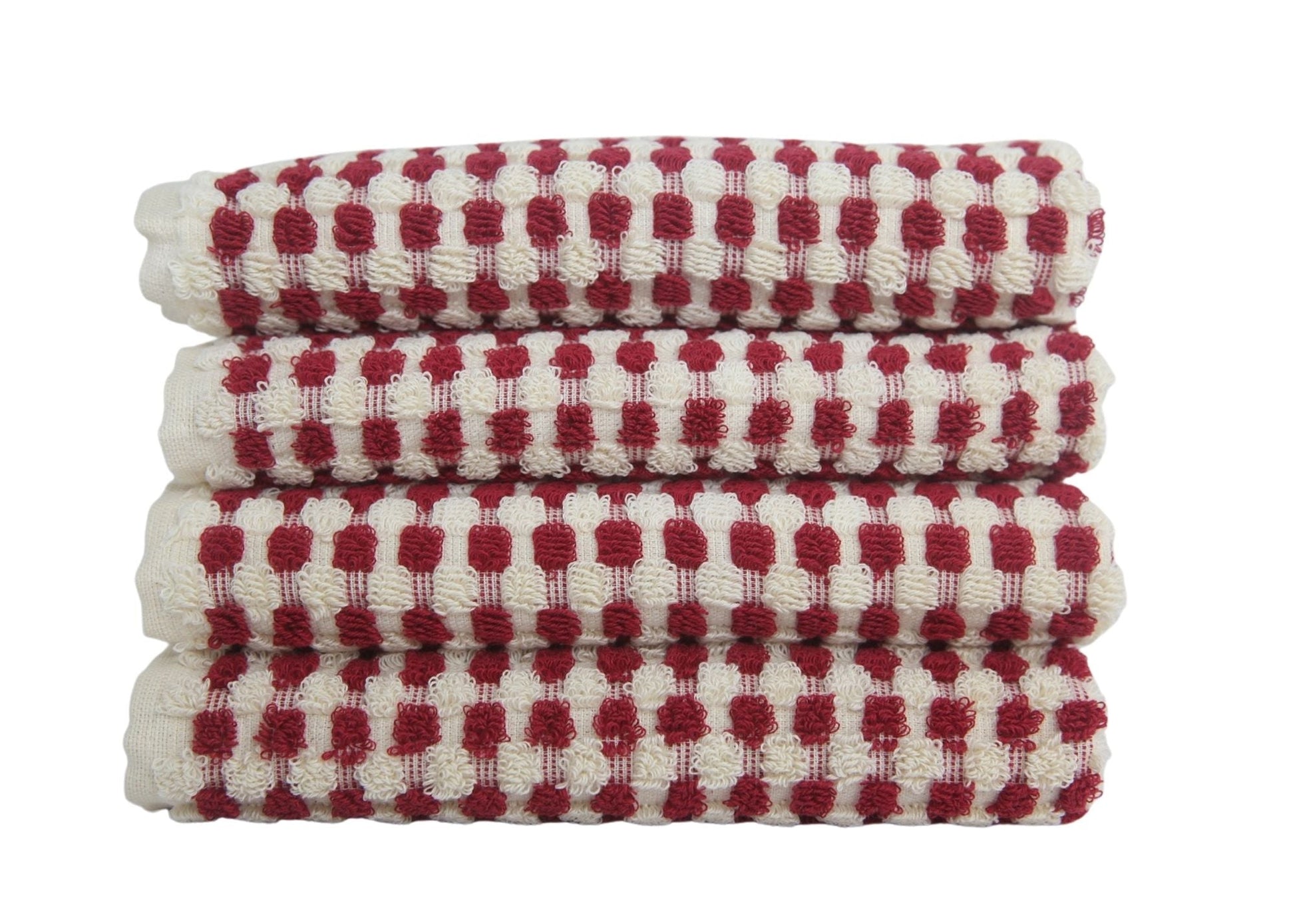 BUBBLE RED TERRY HAND TOWEL-4