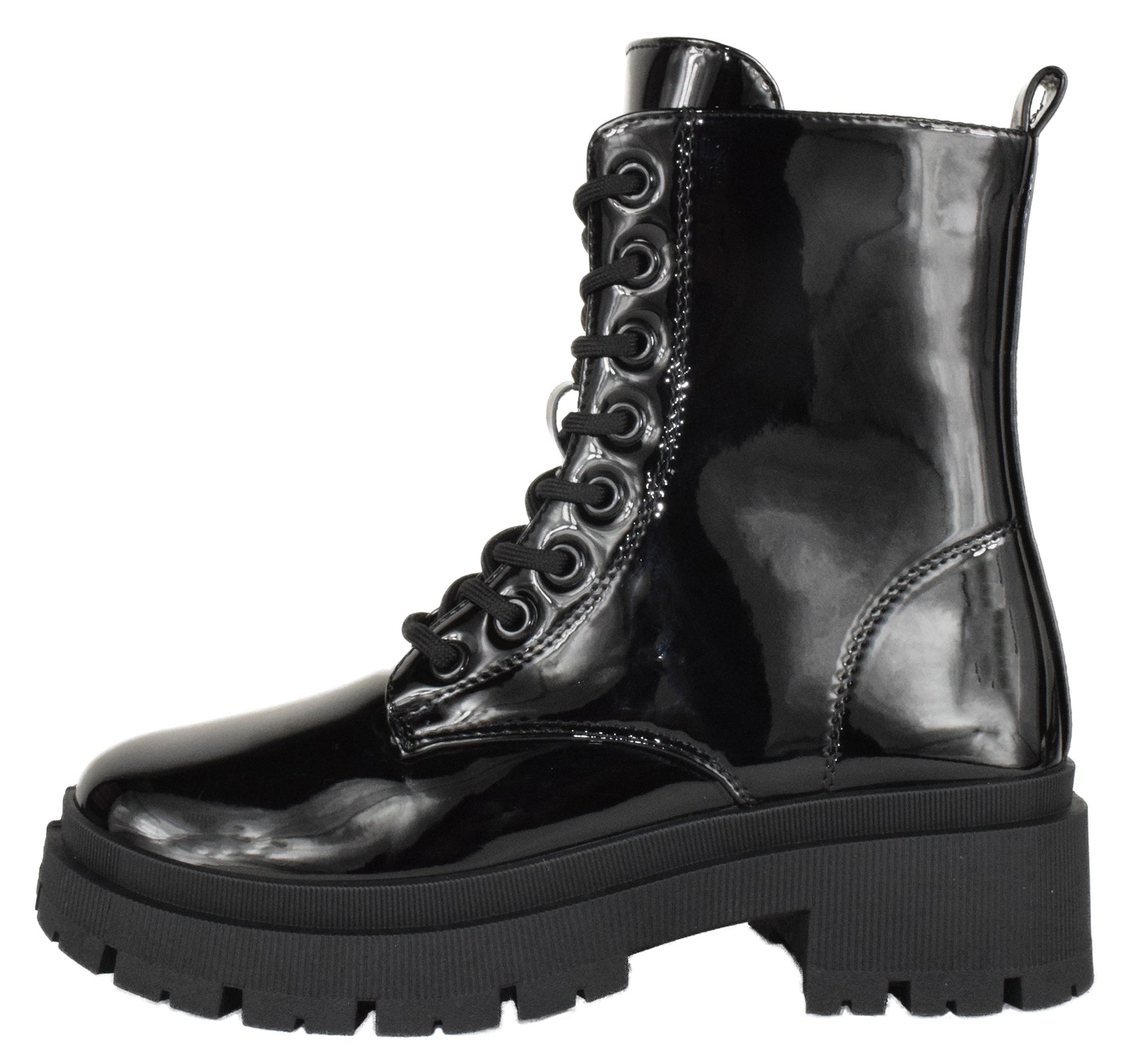 CYNTHIA-7 Black Patent Top Moda-0