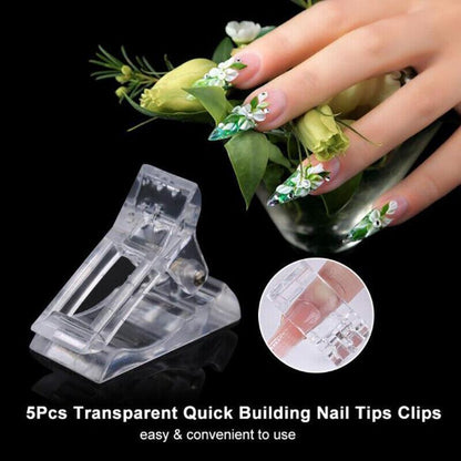 5-50Pcs Nail Tips Clip Clamps For Poly Gel Quick Building Extension Builder Tool-2