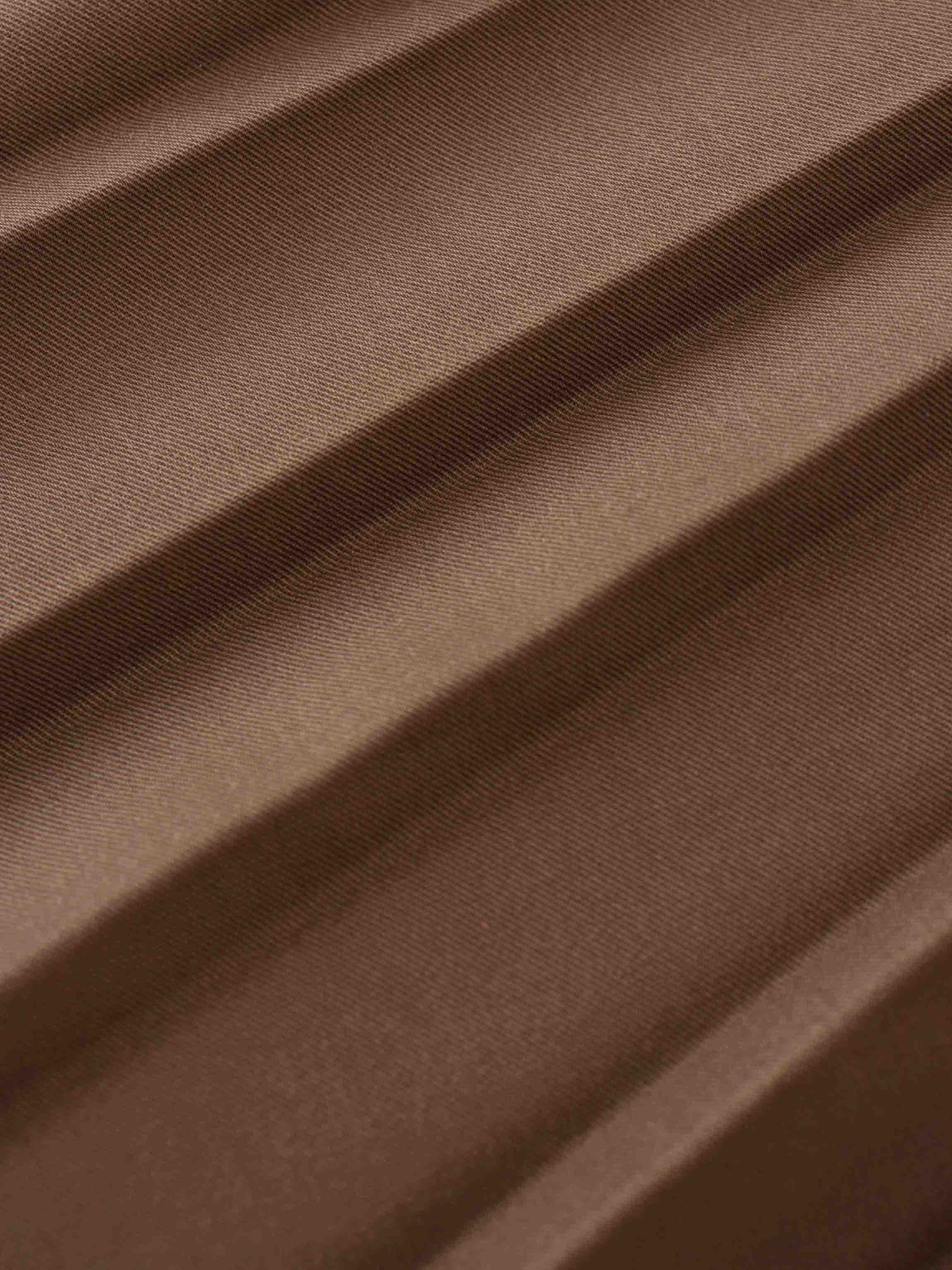 Pleated Skirt 37"-Brown-4