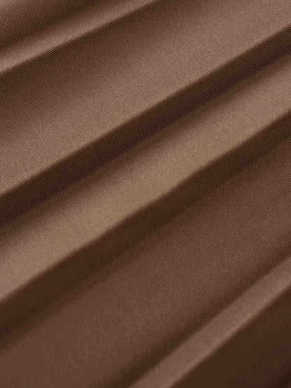 Pleated Skirt 37"-Brown-4