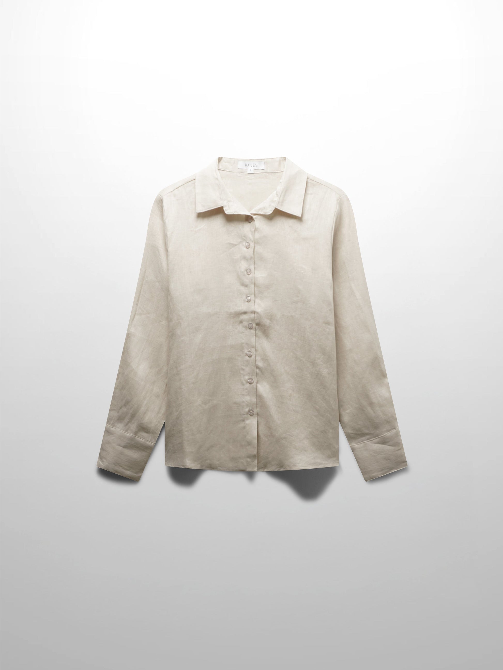 Linen Button Down Blouse-Ecru-1