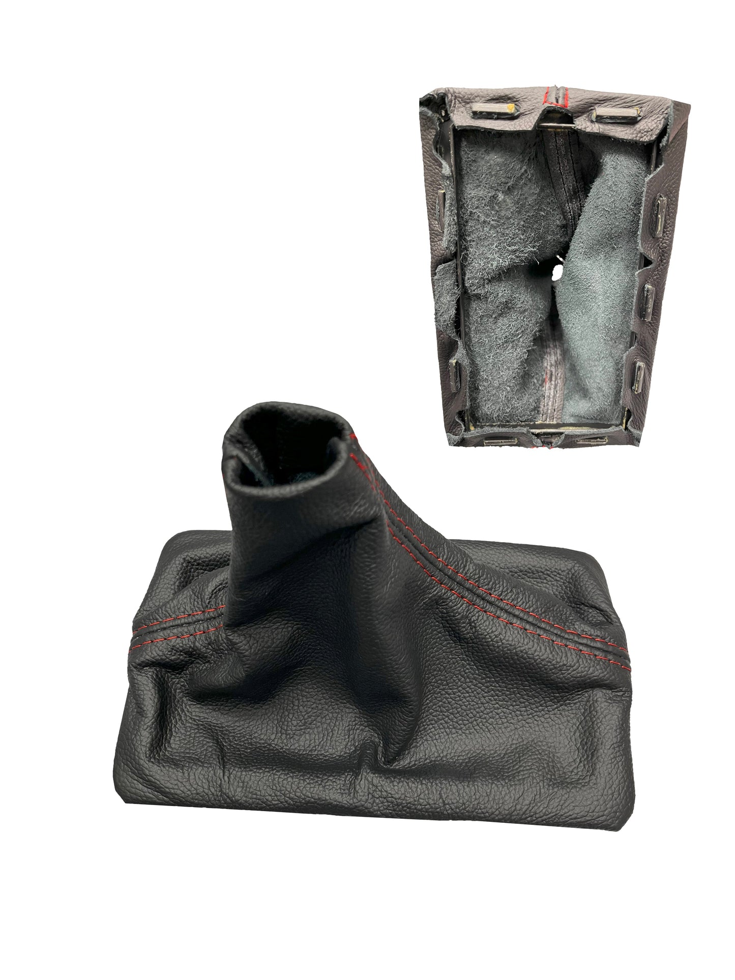 Genuine LEATHER Shift Boot Cover + Frame Fits For Ford Mustang GT 2005 2006 2007 2008 2009-7