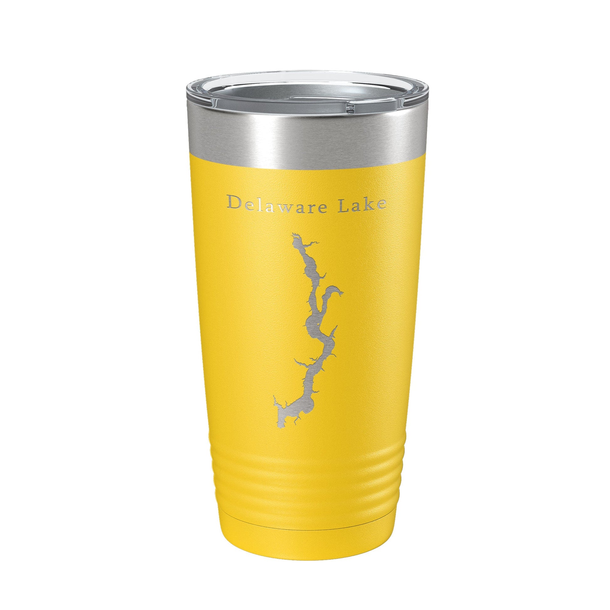 Delaware Lake Map Tumbler Travel Mug Insulated Laser Engraved Coffee Cup Ohio 20 oz-4