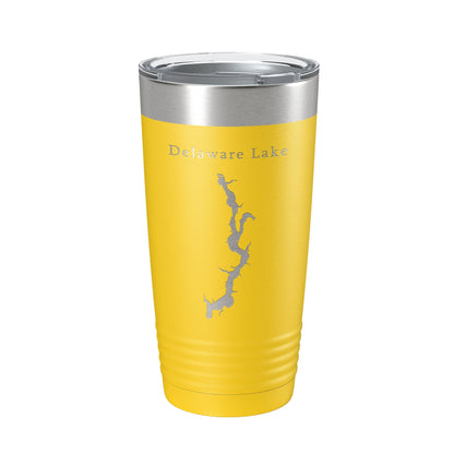 Delaware Lake Map Tumbler Travel Mug Insulated Laser Engraved Coffee Cup Ohio 20 oz-4