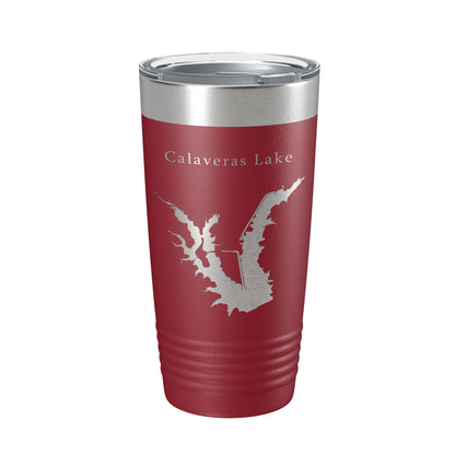 Calaveras Lake Map Tumbler Travel Mug Insulated Laser Engraved Coffee Cup Texas 20 oz-18
