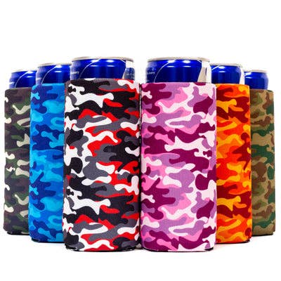 Camo Colors SLIM CAN Coozie/Cooler for Slim Cans (6 Pack)-0