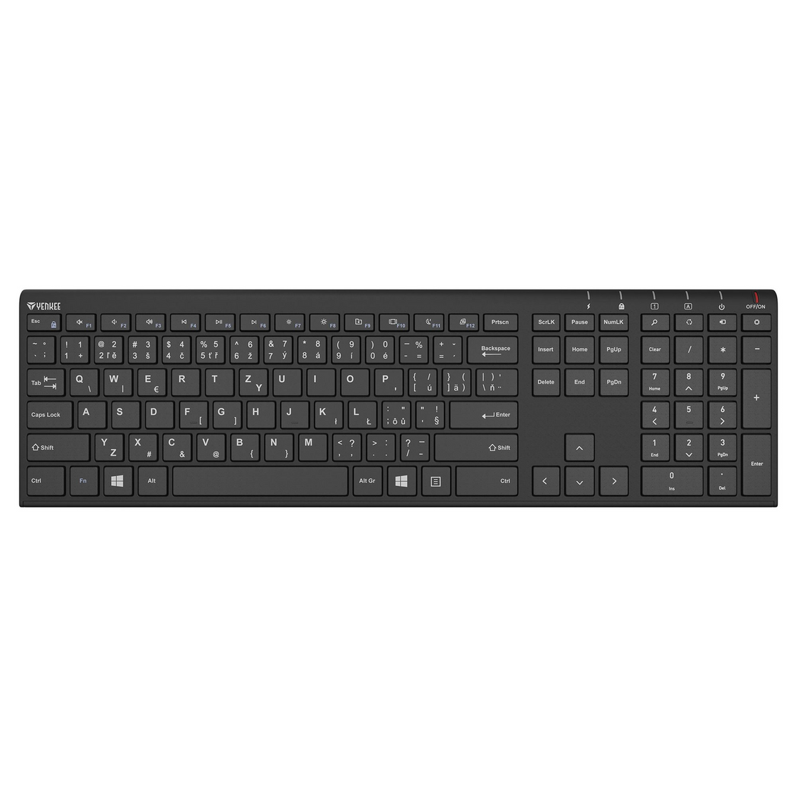 Yenkee YKB 2000 Wireless Slim Billentyűzet HUN - Fekete (YKB 2000 HUBK WL)-0