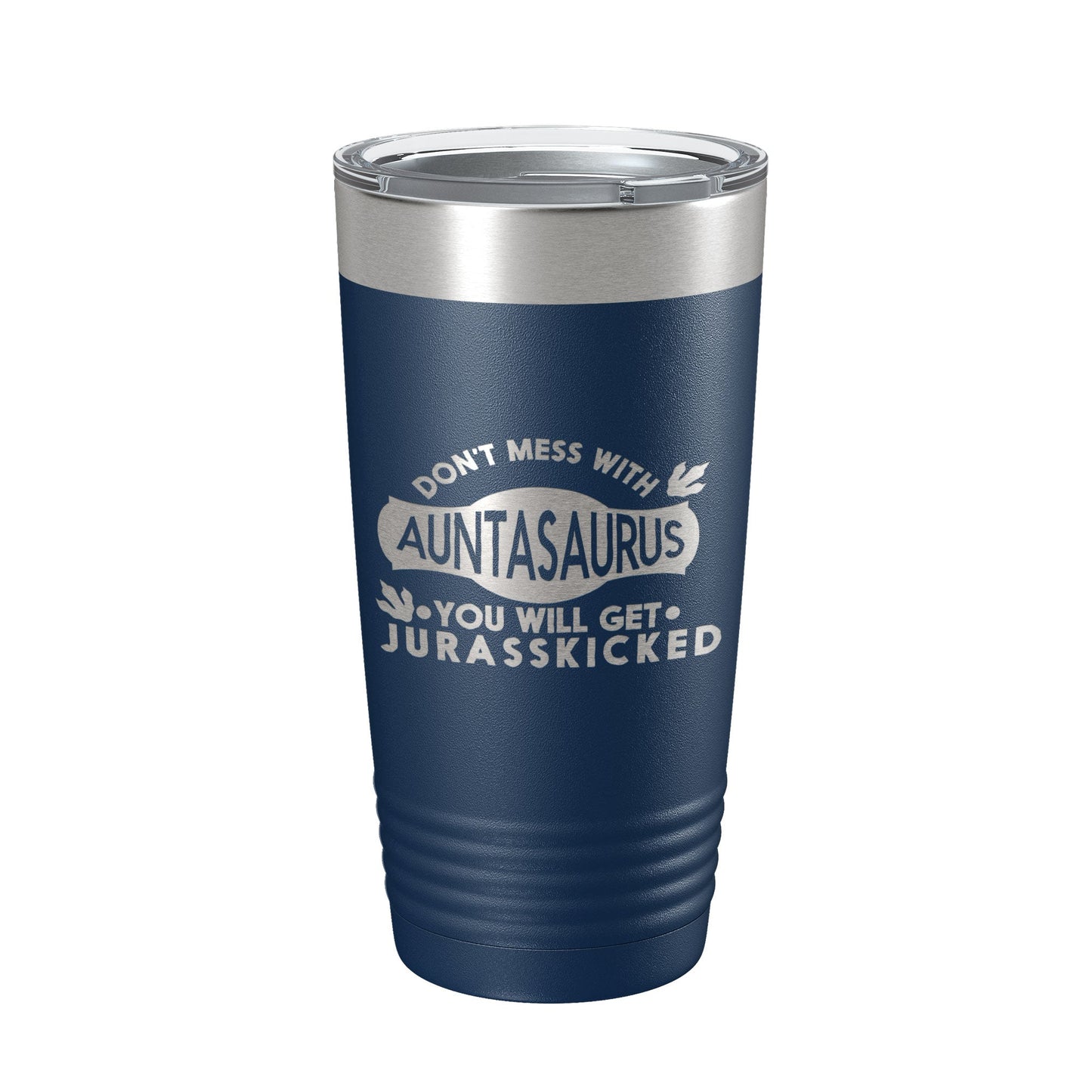 Auntasaurus Tumbler Funny Aunt Gift Travel Mug Jurassic Insulated Laser Engraved Coffee Cup Dinosaur 20 oz-2