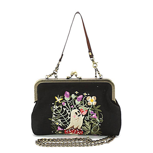 Ghost in Strawberry Field Vintage-Inspired Kisslock Handbag-0