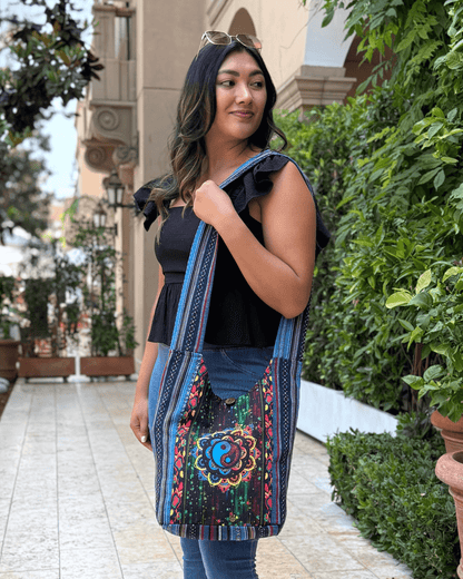 Kathmandu Collection Yin Yang Print Hobo Bag-3