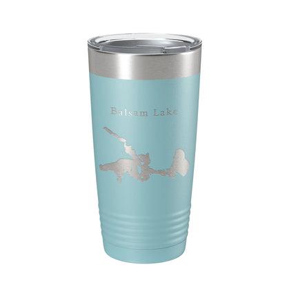Balsam Lake Map Tumbler Travel Mug Insulated Laser Engraved Coffee Cup Wisconsin 20 oz-13