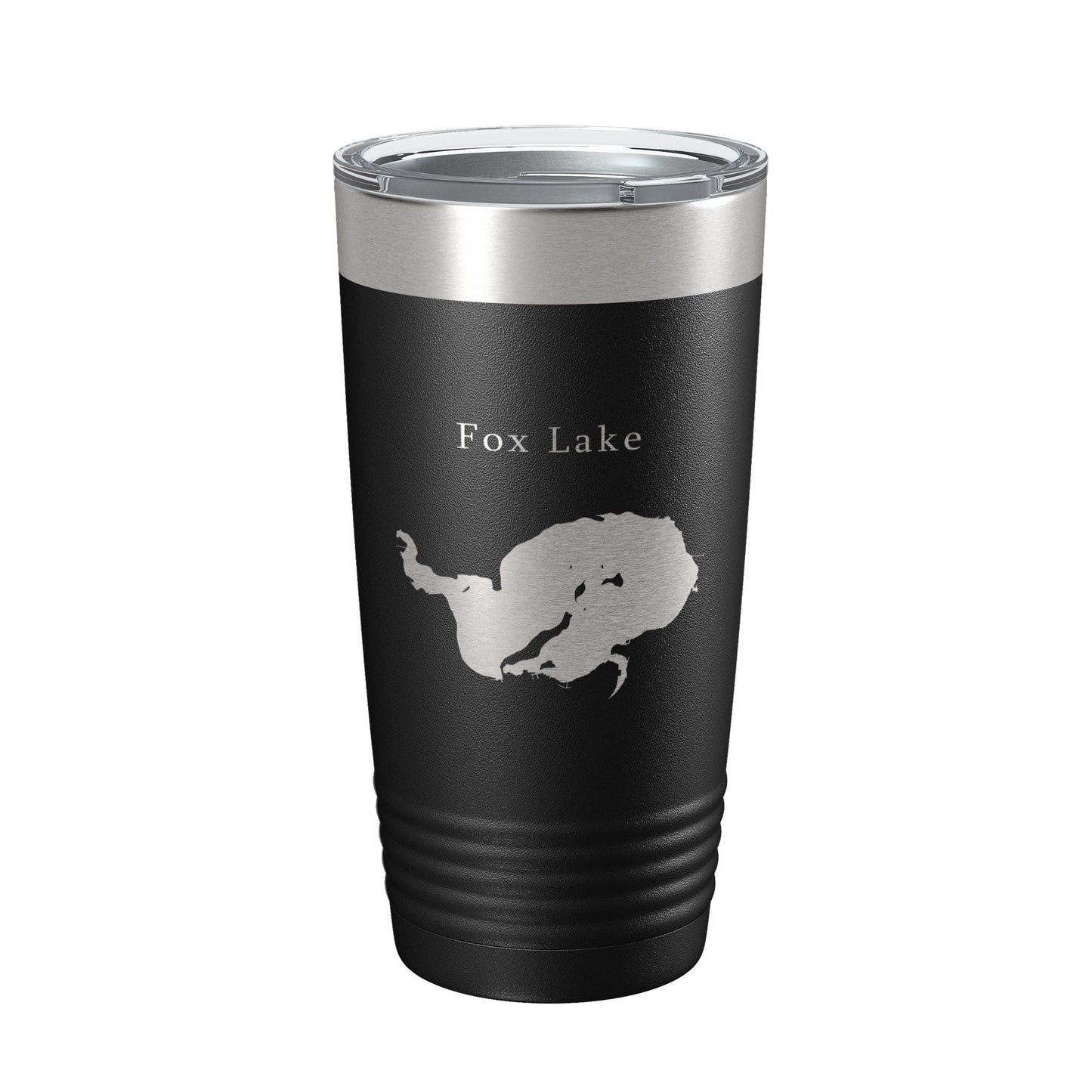Fox Lake Map Tumbler Travel Mug Insulated Laser Engraved Coffee Cup Wisconsin 20 oz-5