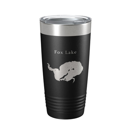 Fox Lake Map Tumbler Travel Mug Insulated Laser Engraved Coffee Cup Wisconsin 20 oz-5