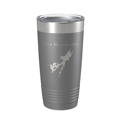 Lake Monomonac Map Tumbler Travel Mug Insulated Laser Engraved Coffee Cup Massachusetts New Hampshire 20 oz-16