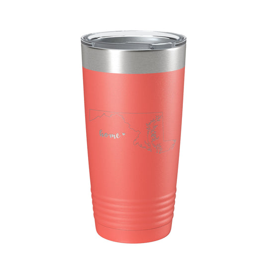 Maryland Tumbler Home State Travel Mug Insulated Laser Engraved Map Coffee Cup 20 oz-20