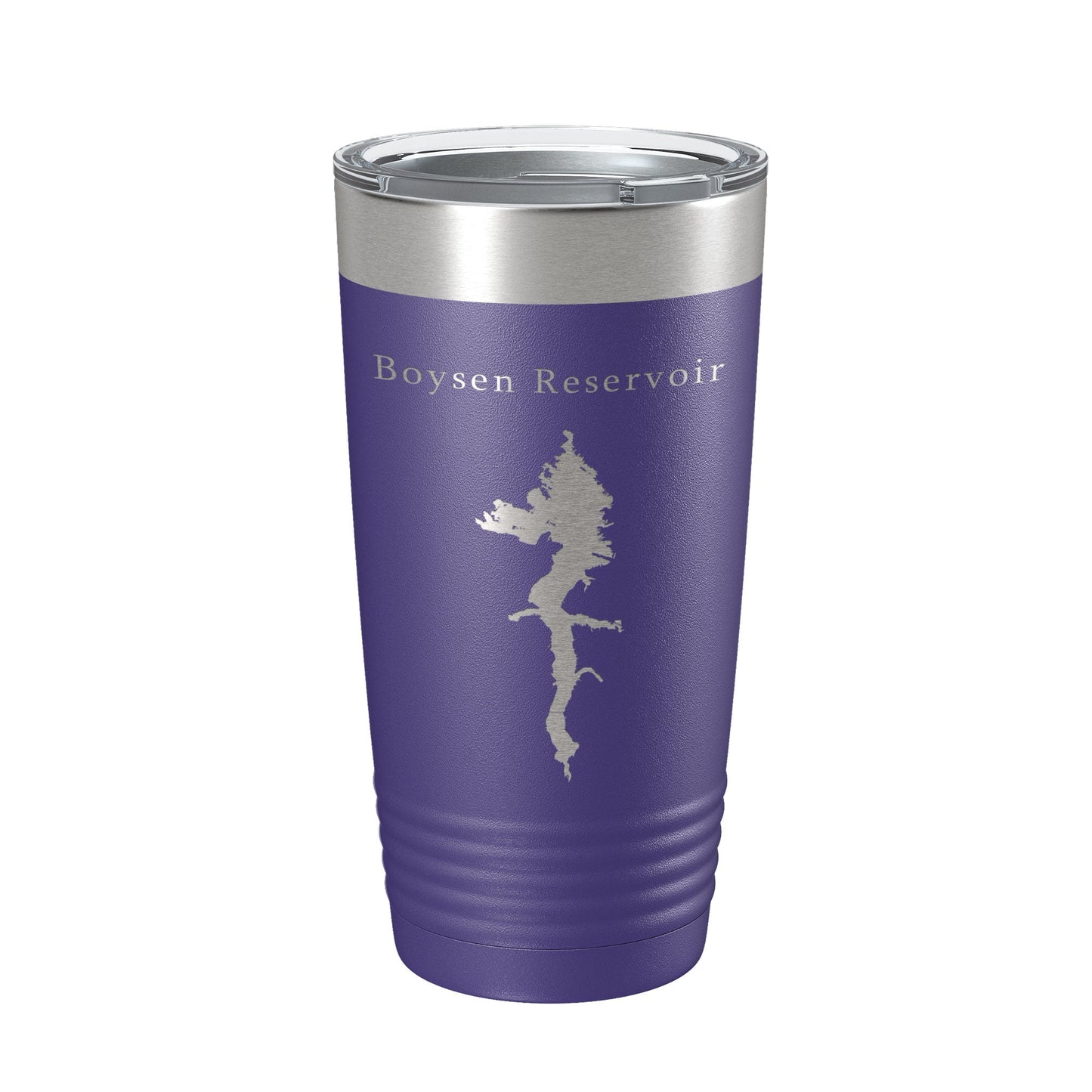 Boysen Reservoir Tumbler Lake Map Travel Mug Insulated Laser Engraved Coffee Cup Wyoming 20 oz-15