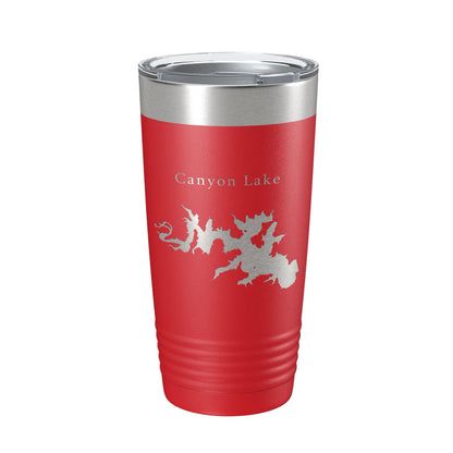 Canyon Lake Map Tumbler Travel Mug Insulated Laser Engraved Coffee Cup Texas 20 oz-10