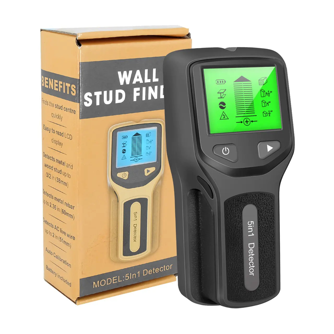 5-in-1 Wall Stud and Metal Detector Tool