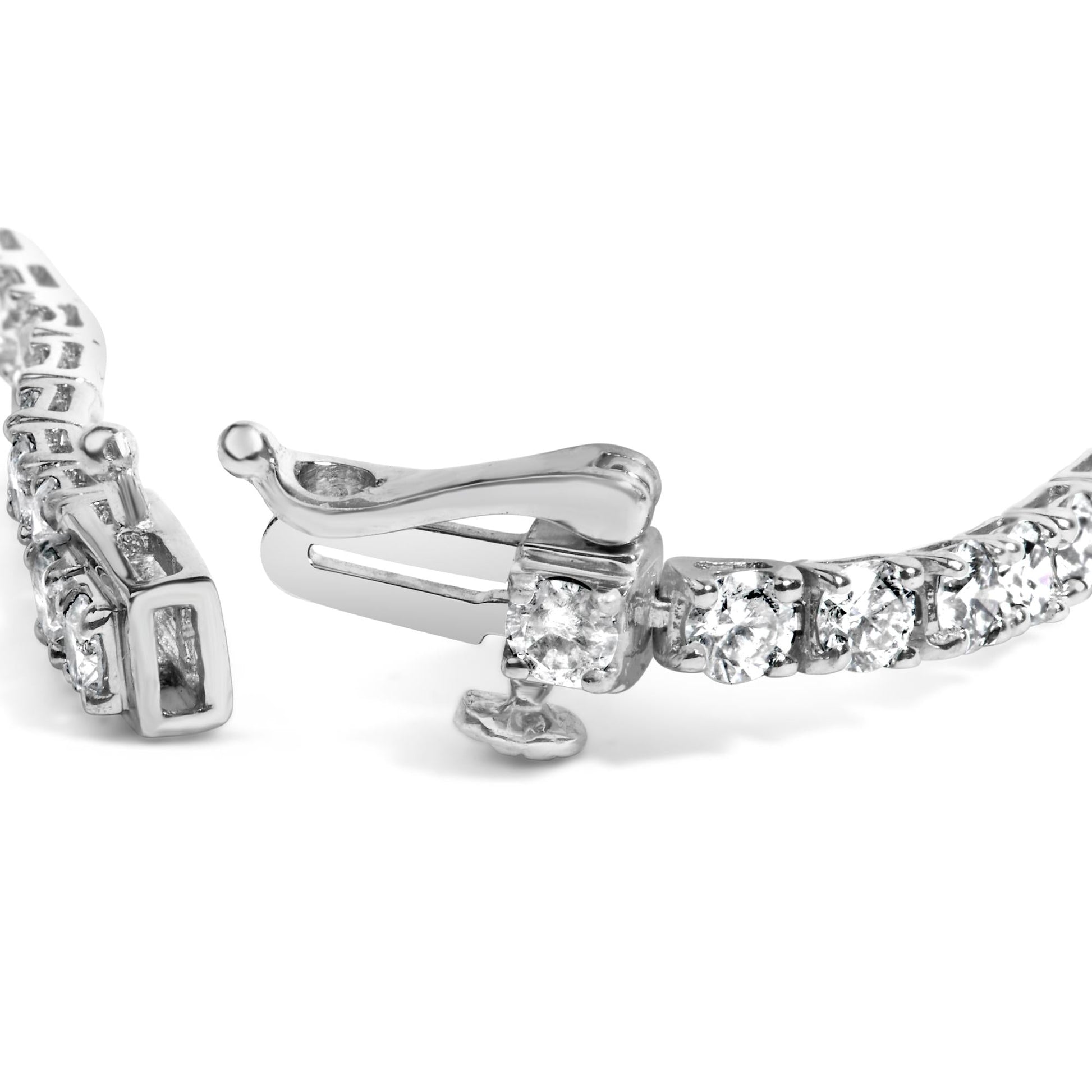 14K Gold 5.0 Cttw Lab Grown Diamond Tennis Bracelet (F-G Color, VS1-VS2 Clarity) - 7.25" Inches-2