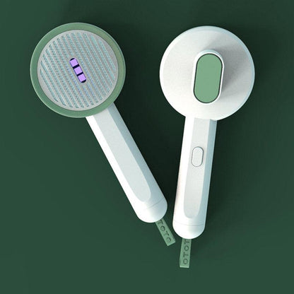 2-In-1 Pet Grooming Tool: Uv Light Hair Remover And Detangling Comb-1