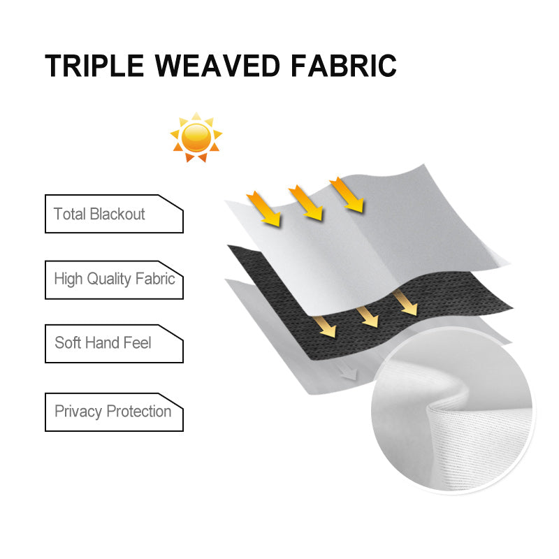 DWCN French Blackout Door Curtains, 1 Curtain Panel with Tieback-1