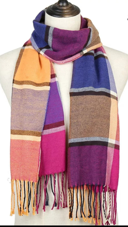 CASHMERE PLAID SCARF-0