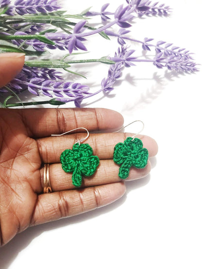 3 Leaf Clover Earrings-0