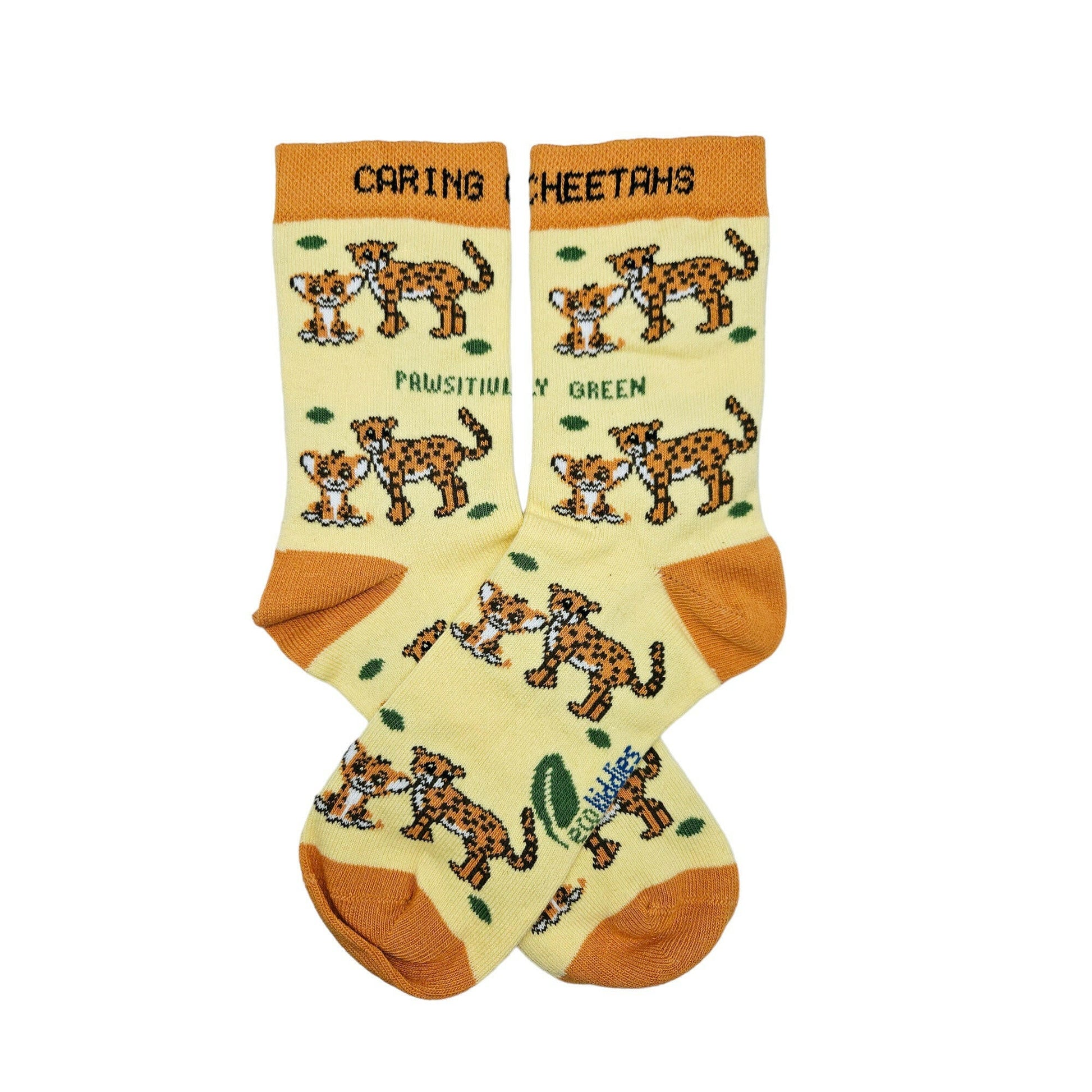 CARING CHEETAHS ORGANIC COTTON KIDS SOCKS-3