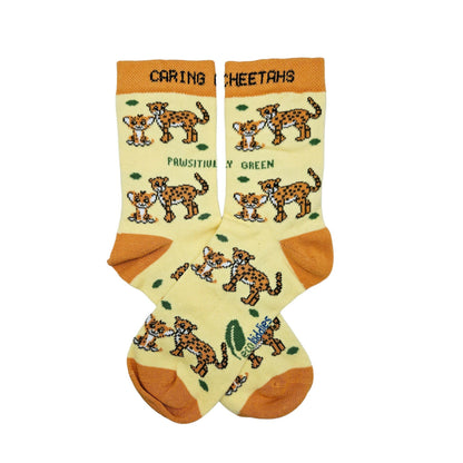 CARING CHEETAHS ORGANIC COTTON KIDS SOCKS-3