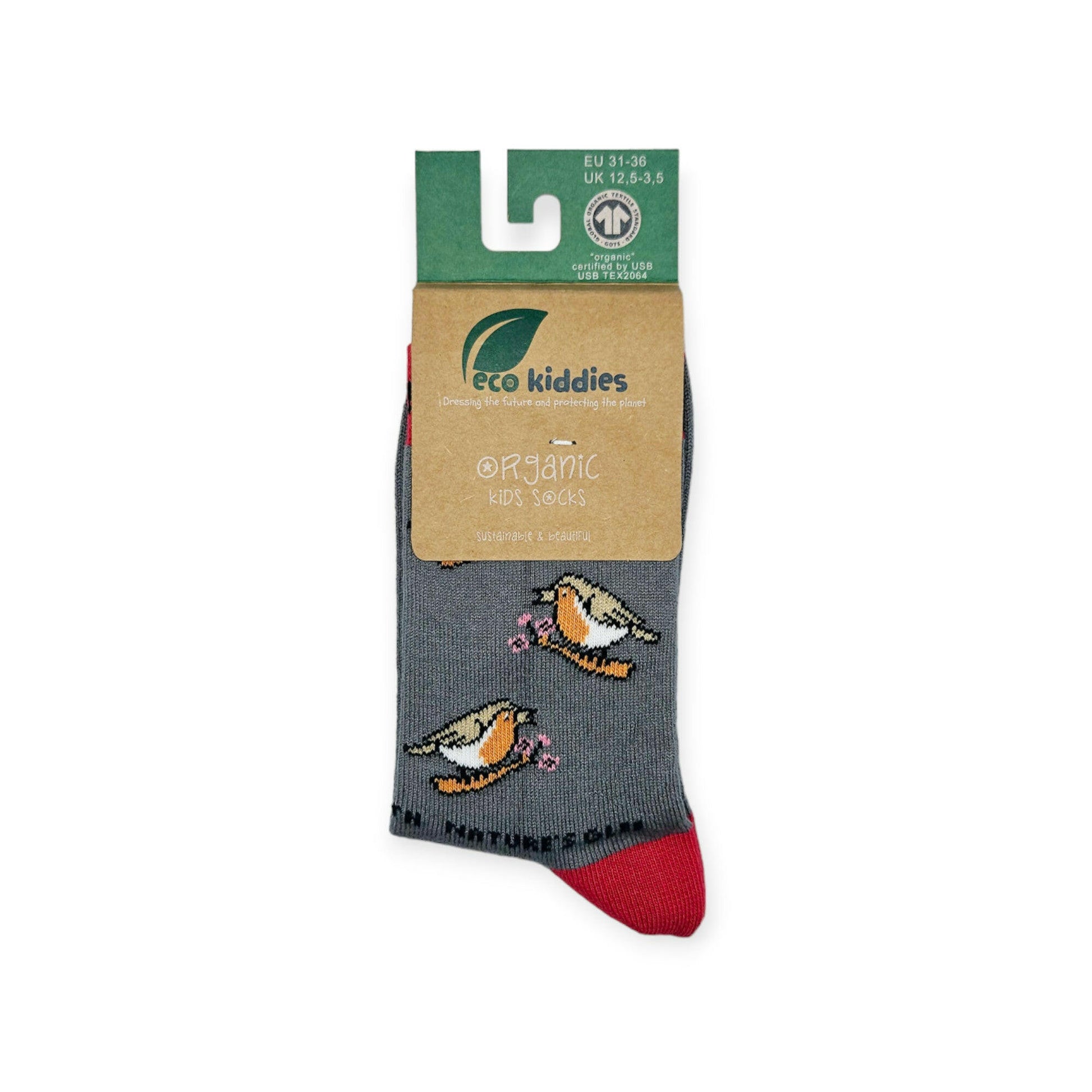 CHIRPY ROBIN ORGANIC COTTON KIDS SOCKS-4