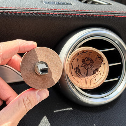 Hand Rose - Wooden Essential Oil Diffuser for Car-1