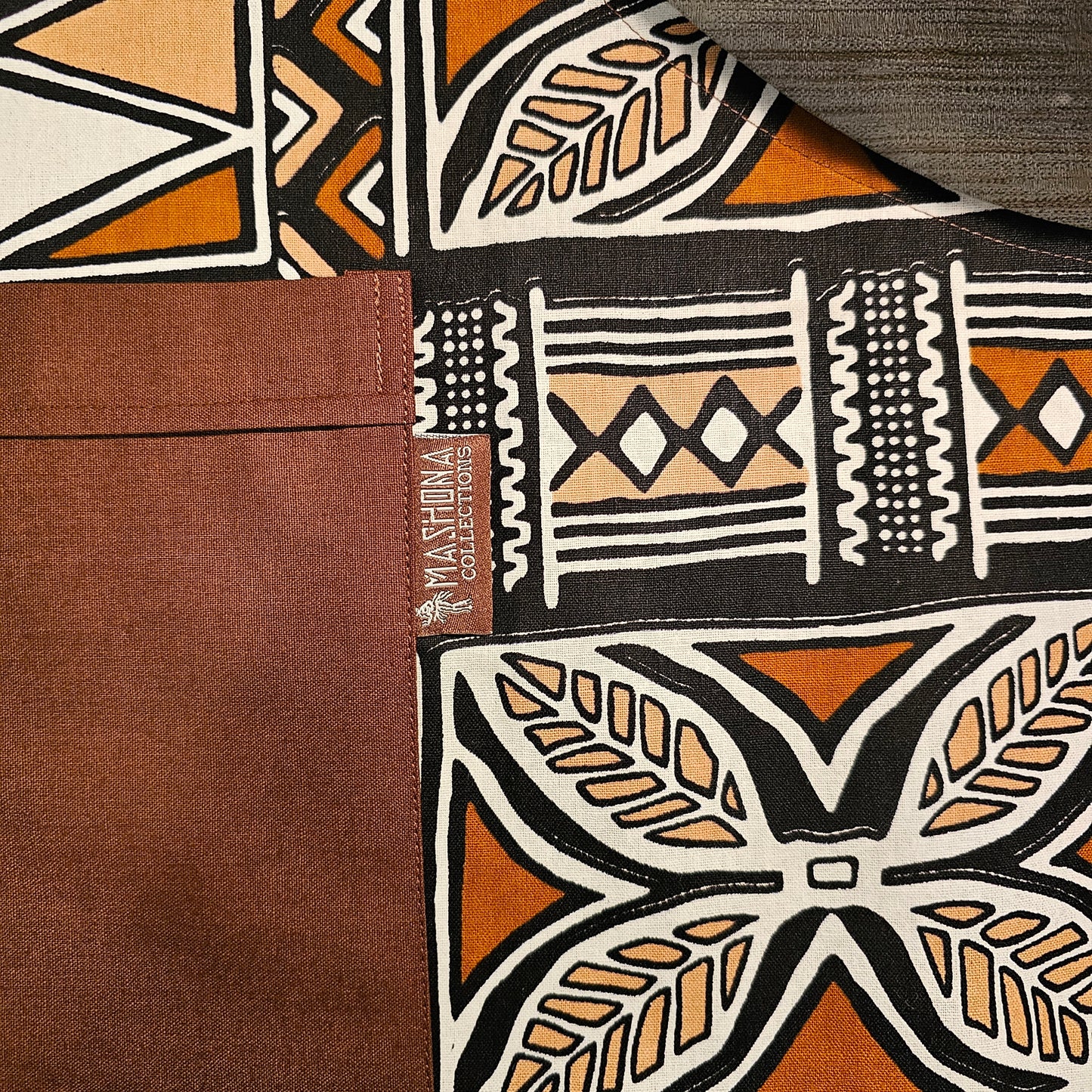 Handmade Apron and Matching Oven Gloves Set | 100% Cotton African Print Fabric-3