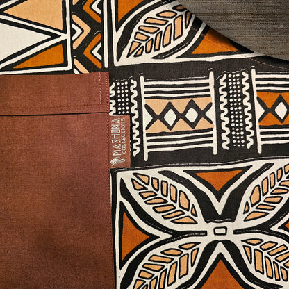 Handmade Apron and Matching Oven Gloves Set | 100% Cotton African Print Fabric-3