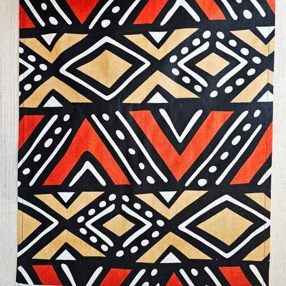 Handmade Table Runner and Set of 8 Napkins | African Print Bogolan Inspired Print Made from 100% African Print Fabric-3