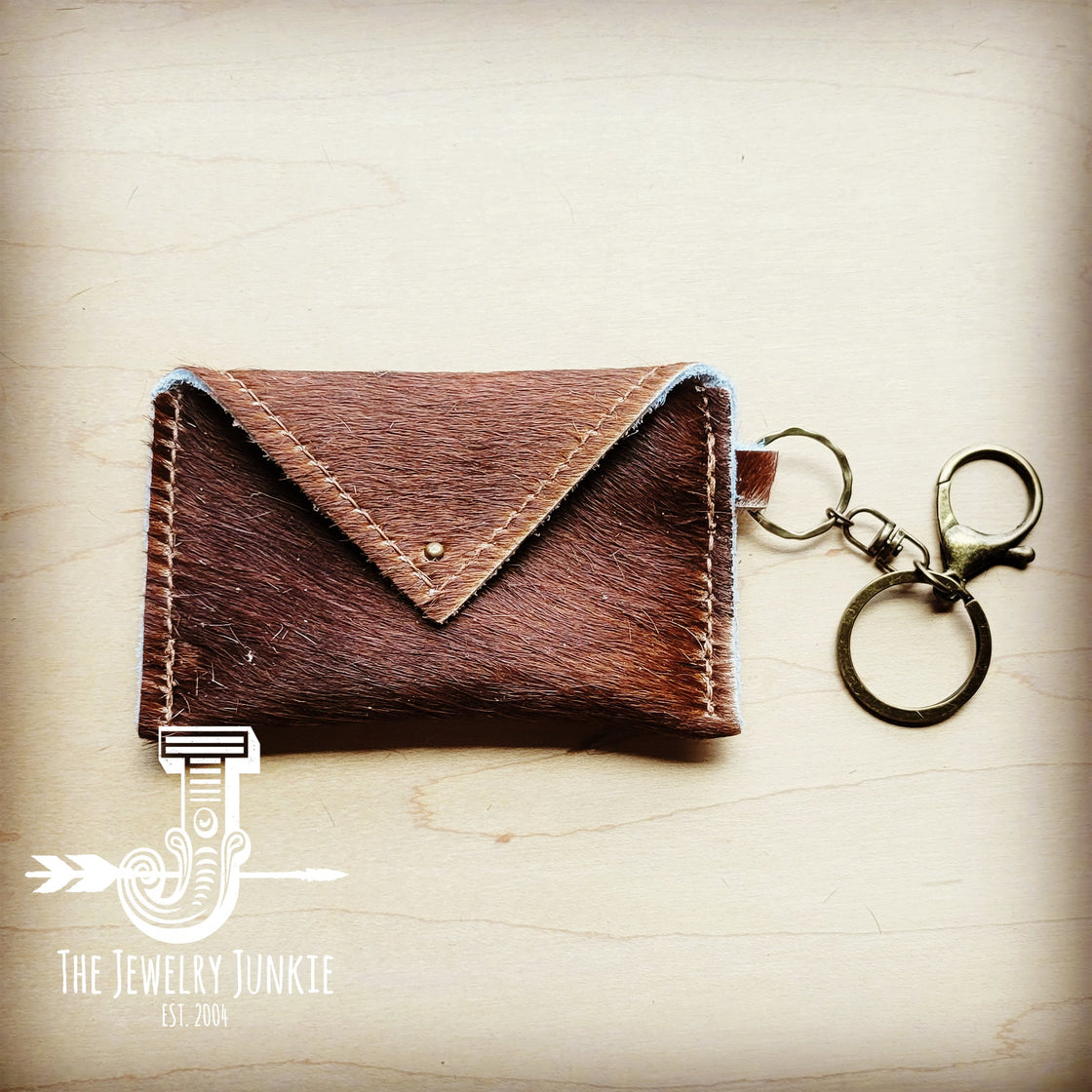 **Sierra Credit Card Wallet-Brown/Tan Hair on Hide (600r)-0