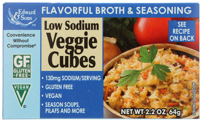 Edward & Sons Low Sodium vegetable Bouillon Cube (12x2.2 Oz)-0