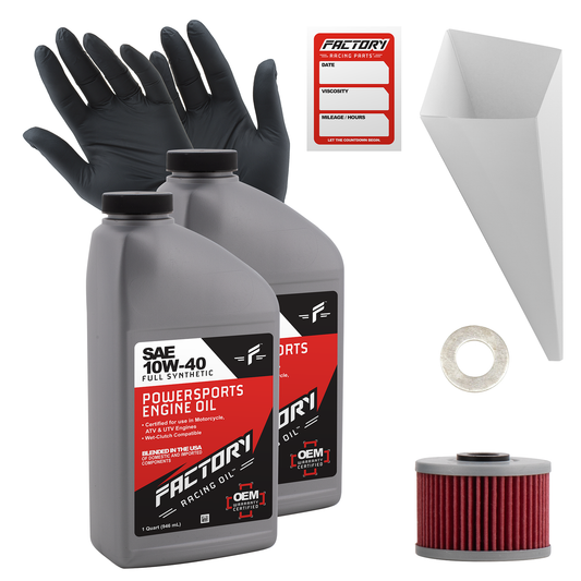 10W-40 2 Quart Oil Change Kit For Kawasaki KLX110, KLX140-0