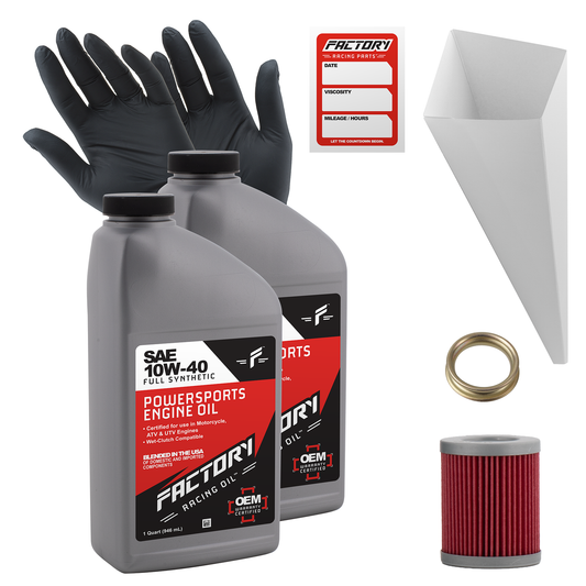 10W-40 2 Quart Oil Change Kit For Kawasaki KLX125A KLX125B-0