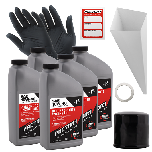10W-40 5 Quart Oil Change Kit For Yamaha Bolt XVS95 FJR1300-0