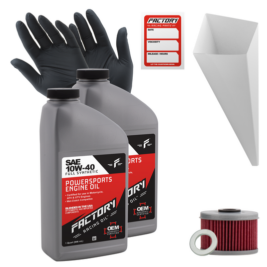 10W-40 2 Quart Oil Change Kit For Honda CBR250R, CBR300R, CMX300, CRF250L, GB500-0