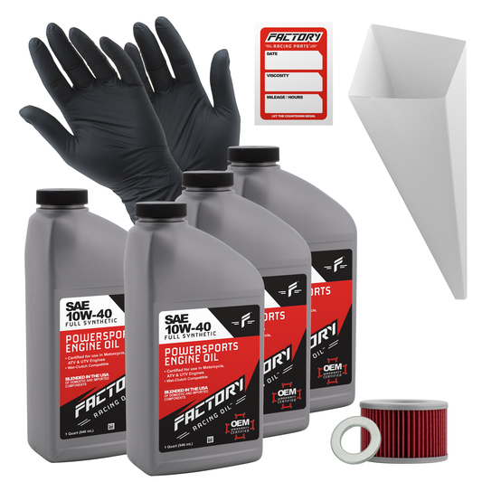10W-40 4 Quart Oil Change Kit For Honda TRX650FA, TRX650FGA, TRX680FA, TRX680FGA, MUV700-0