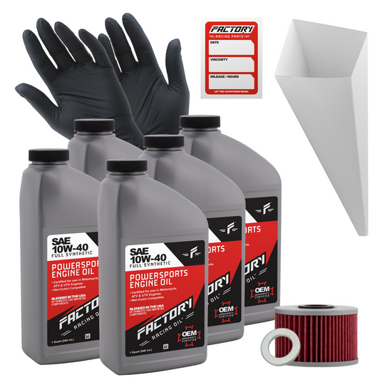 10W-40 5 Quart Oil Change Kit For Honda TRX500FA Rubicon 2015-19-0