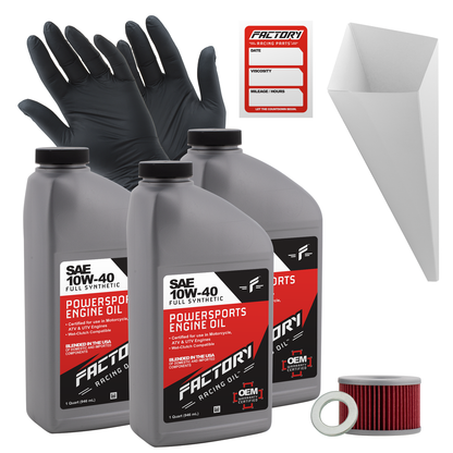 10W-40 3 Quart Oil Change Kit For Honda CMX450C Rebel 1986-1987-0