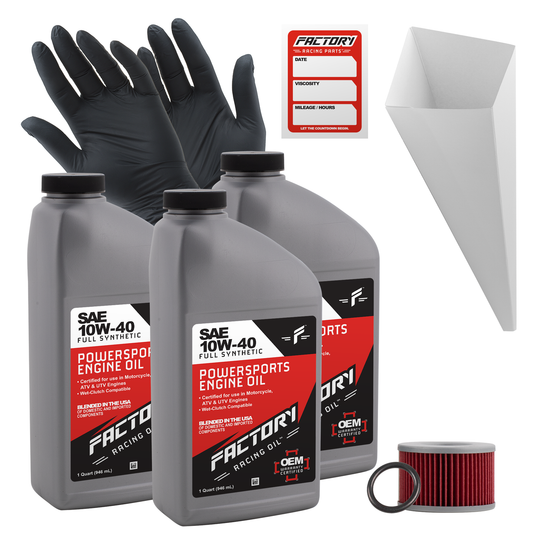 10W-40 3 Quart Oil Change Kit For Honda CM450A Custom 1982-1983-0