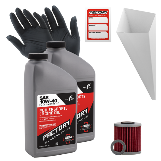 10W-40 Full Synthetic 2 Quart Oil Change Kit For Kawasaki KX250F KX450F KX450 KX450SR KX450X-0