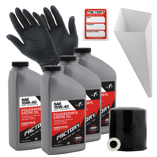 10W-40 Full Synthetic 4 Quart Oil Change Kit For Kawasaki Z800 ZR800-0