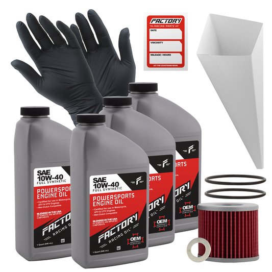 10W-40 Full Synthetic 4 Quart Oil Change Kit fits Suzuki GS1000 GS1000S GS1000G-0