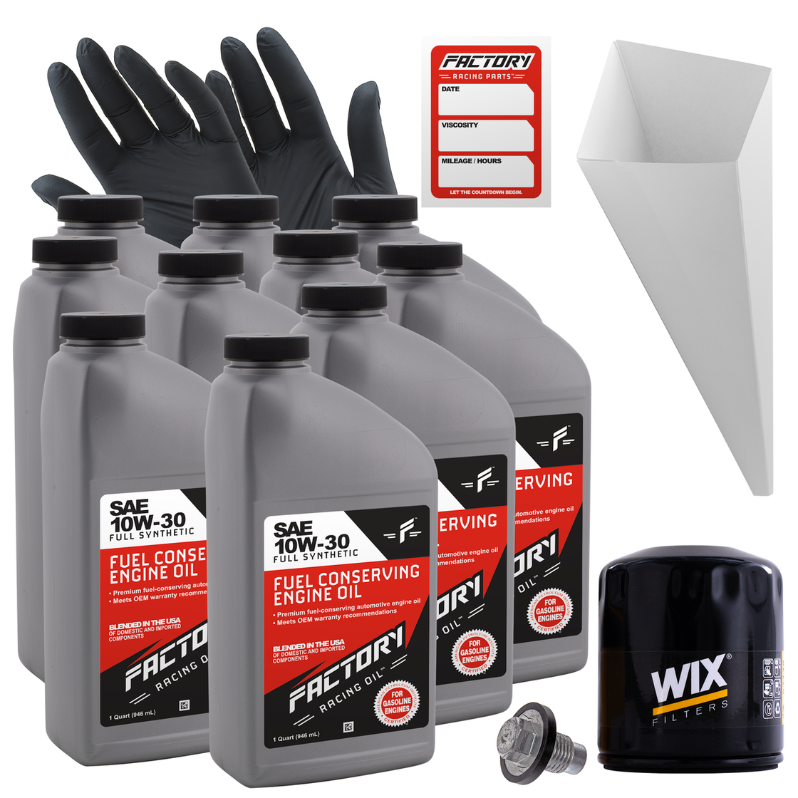 Oil Change Kit For Dodge Viper 8.0L V10 2000-2002 10W-30 Full Synthetic Oil - 10 Quarts-0