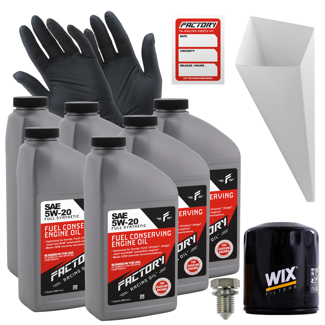 Oil Change Kit For Chrysler 300 2.7L V6 2005-2007 5W-20 Full Synthetic Oil - 6 Quarts-0